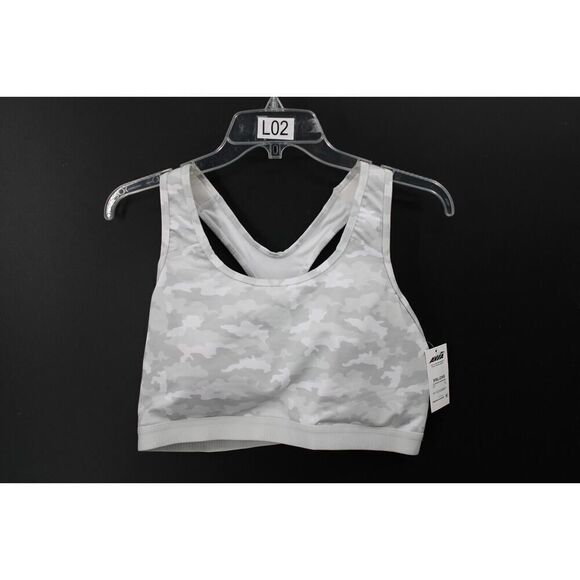 Avia Sz XXL Stretch White Camo Wireless Sports Bra Nwt - Picture 1 of 6